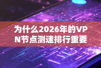 为什么2026年的VPN节点测速排行重要？